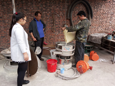 大米分級旋振篩試機現(xiàn)場