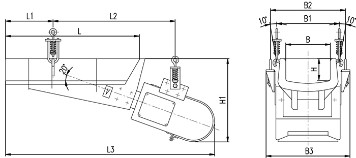  電磁振動給料機(jī)尺寸圖
